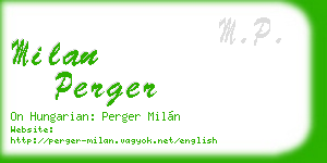 milan perger business card