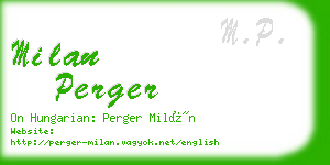 milan perger business card